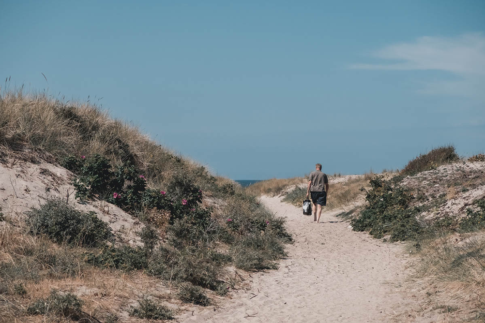 Strandsand sti på Bornholm